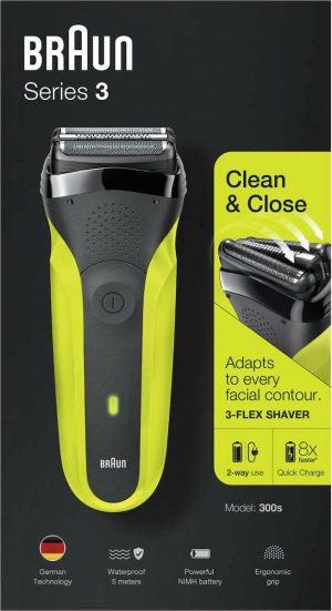 Ξυριστική Μηχανή Braun 300S Black/ Green