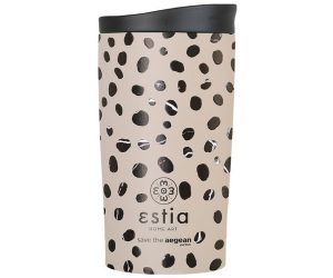 Θερμός Estia Travel Mug Save The Aegean Leopard Taupe 0.35 lt