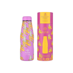 Estia Travel Flask Save the Aegean Ανακυκλώσιμο Μπουκάλι Θερμός Ανοξείδωτο BPA Free 500ml Banana swirl 01-22235