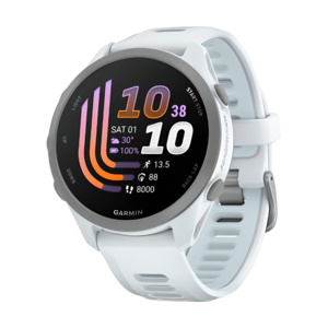 Garmin Forerunner 170 Music GPS Smartwatch, Whitestone/Cloud Blue